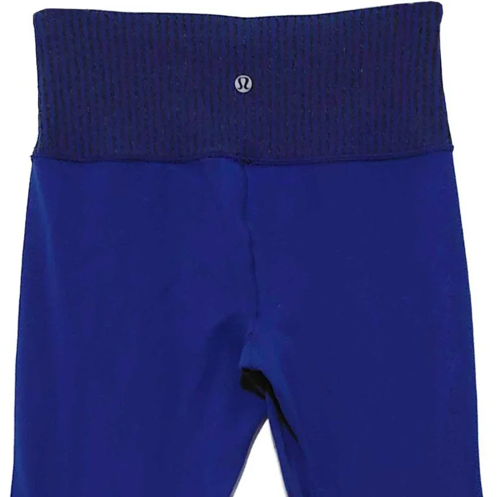 Lululemon Wunder Under High Rise Limitless Blue Slope Stripe Limitless Black